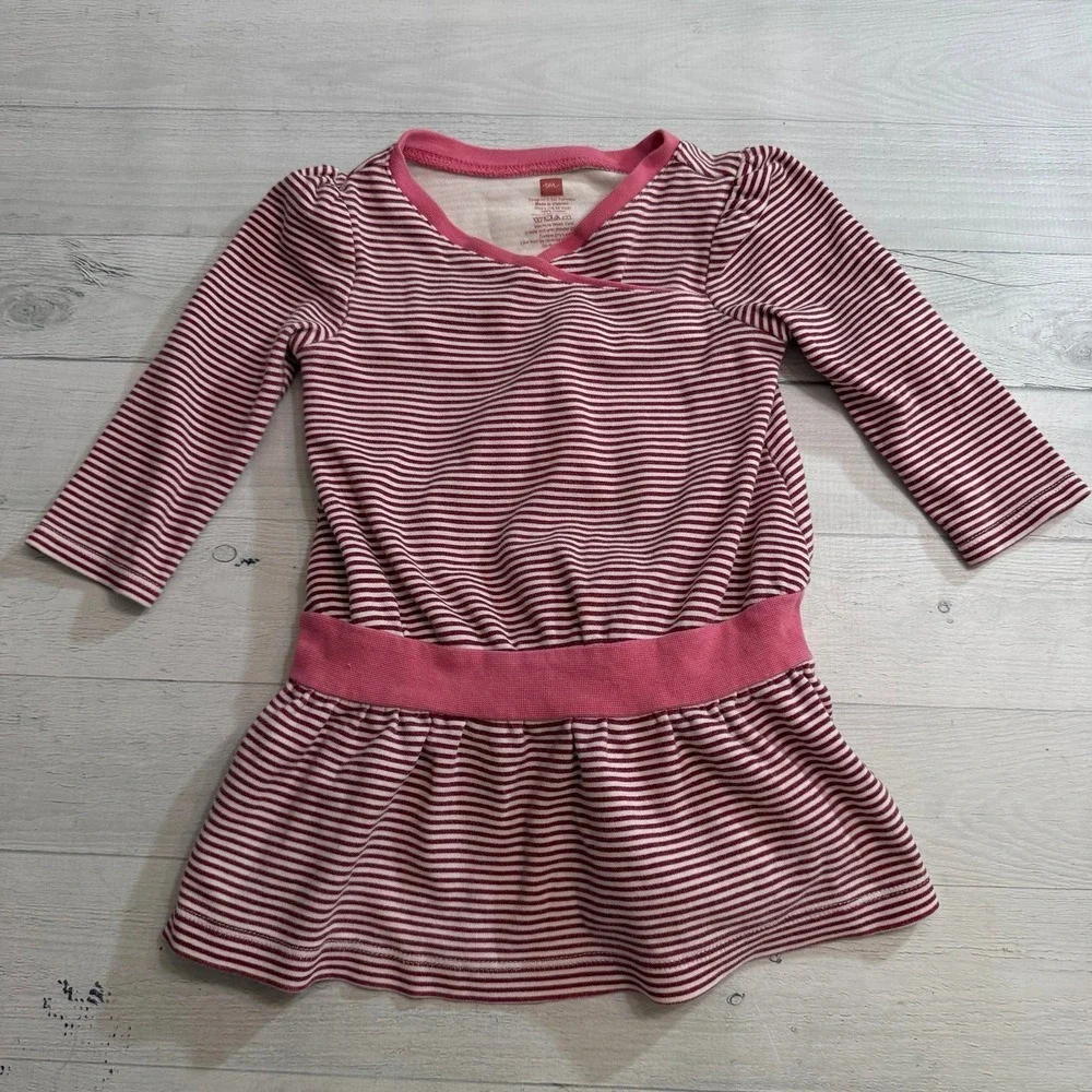 Tea‎ collection girls striped dress 18/24 months